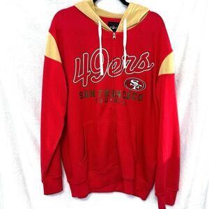 NFL San Francisco 49ers Zip Up Hoodie Jacket Size XL Football Sweatshirt